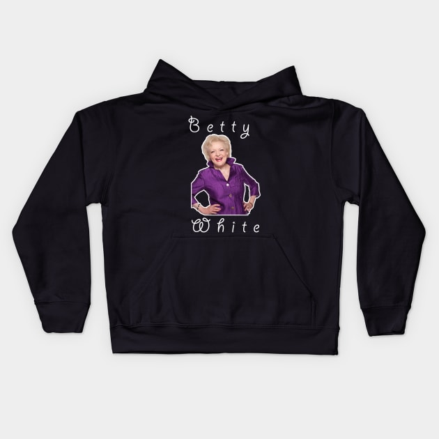 betty white Kids Hoodie by no_morePsycho2223